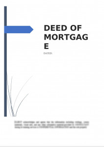 Deed of Mortgage 