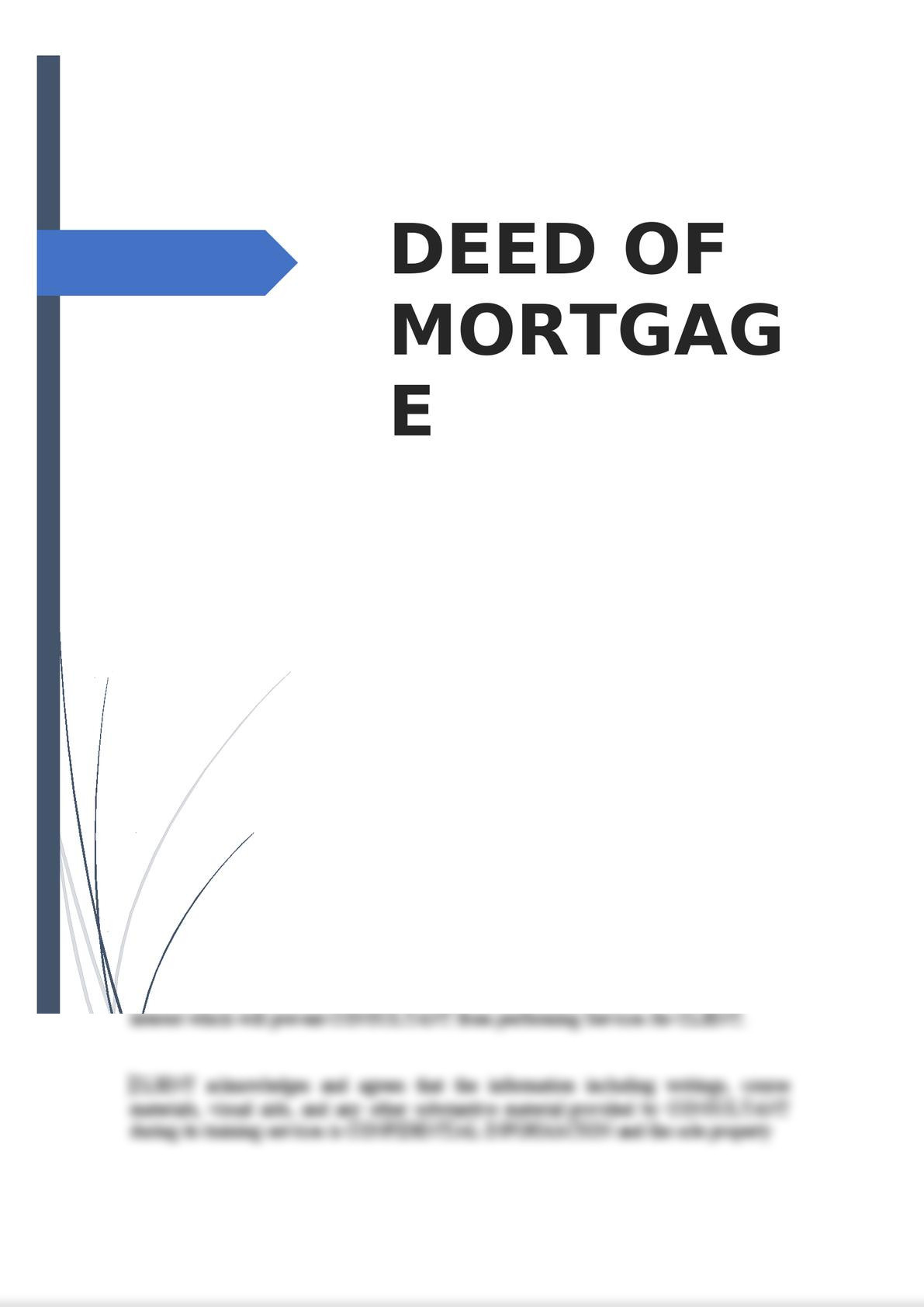 Deed of Mortgage -0
