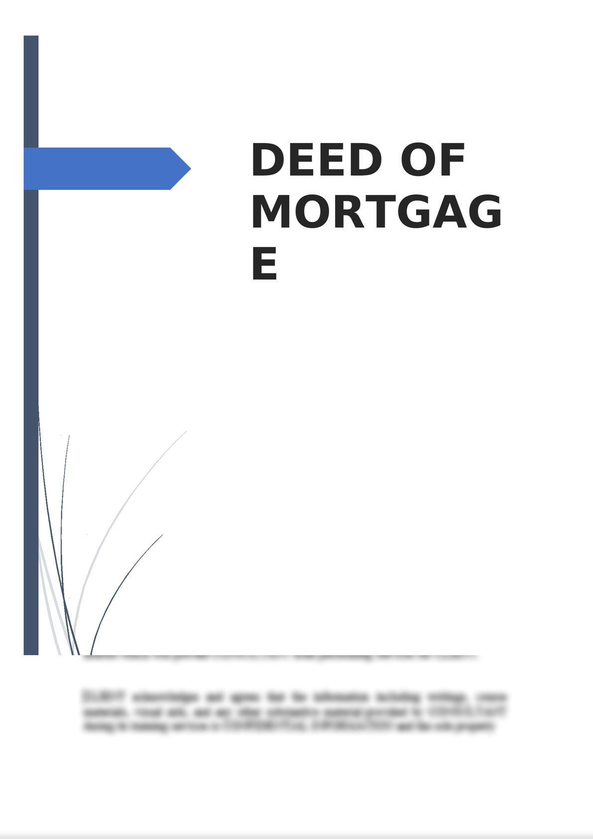 Deed of Mortgage -0