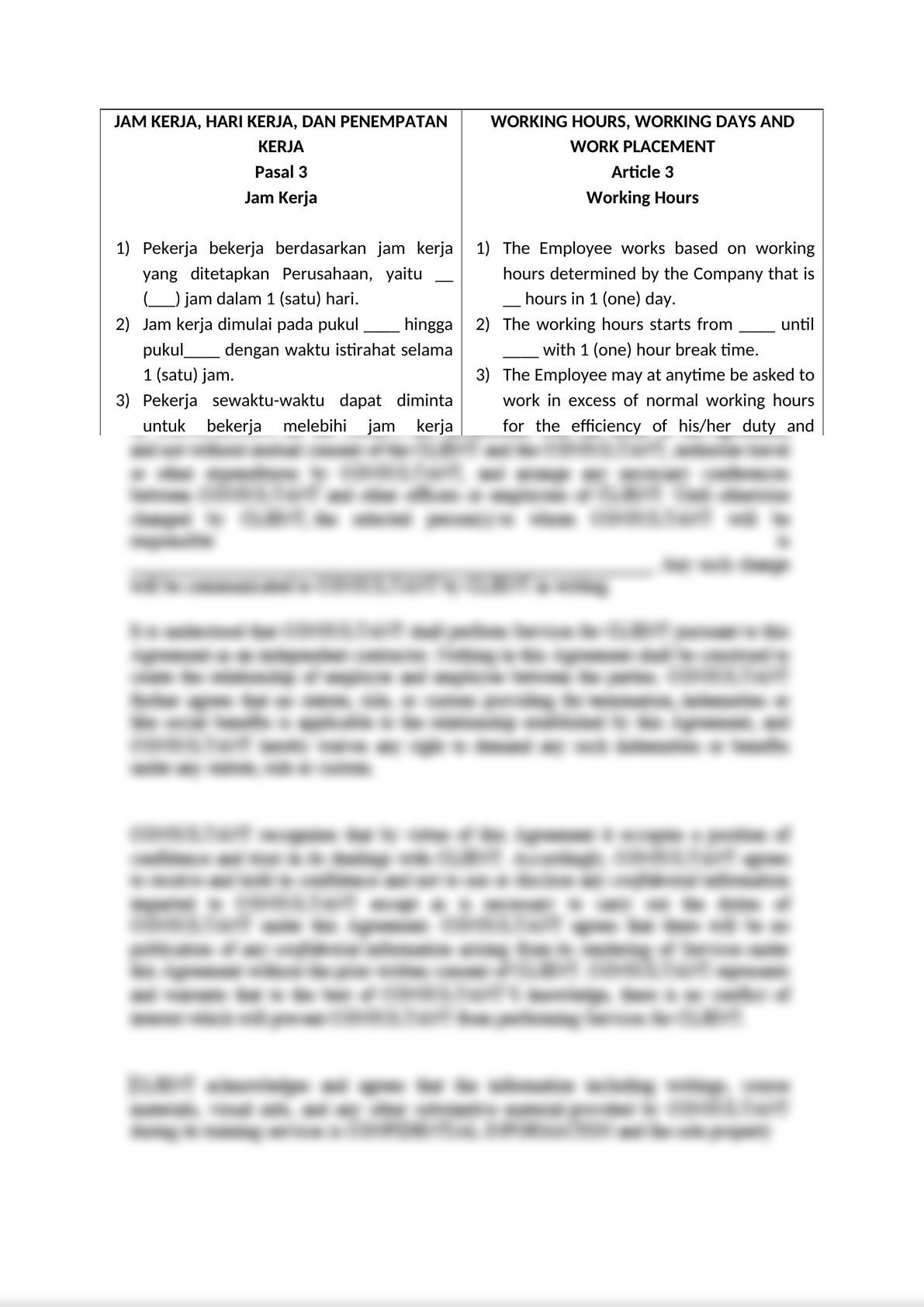 This Indefinite Period Employment Agreement Template-Indonesia-2