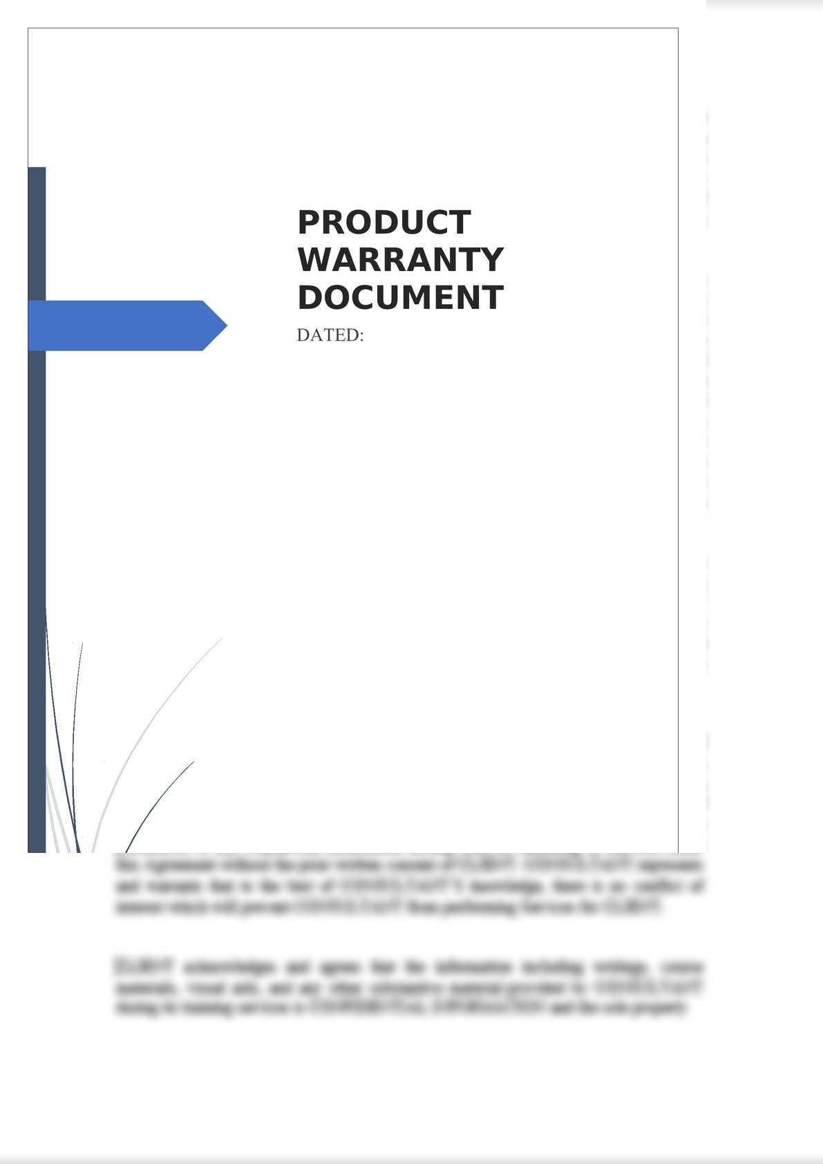Product Warranty Document-0