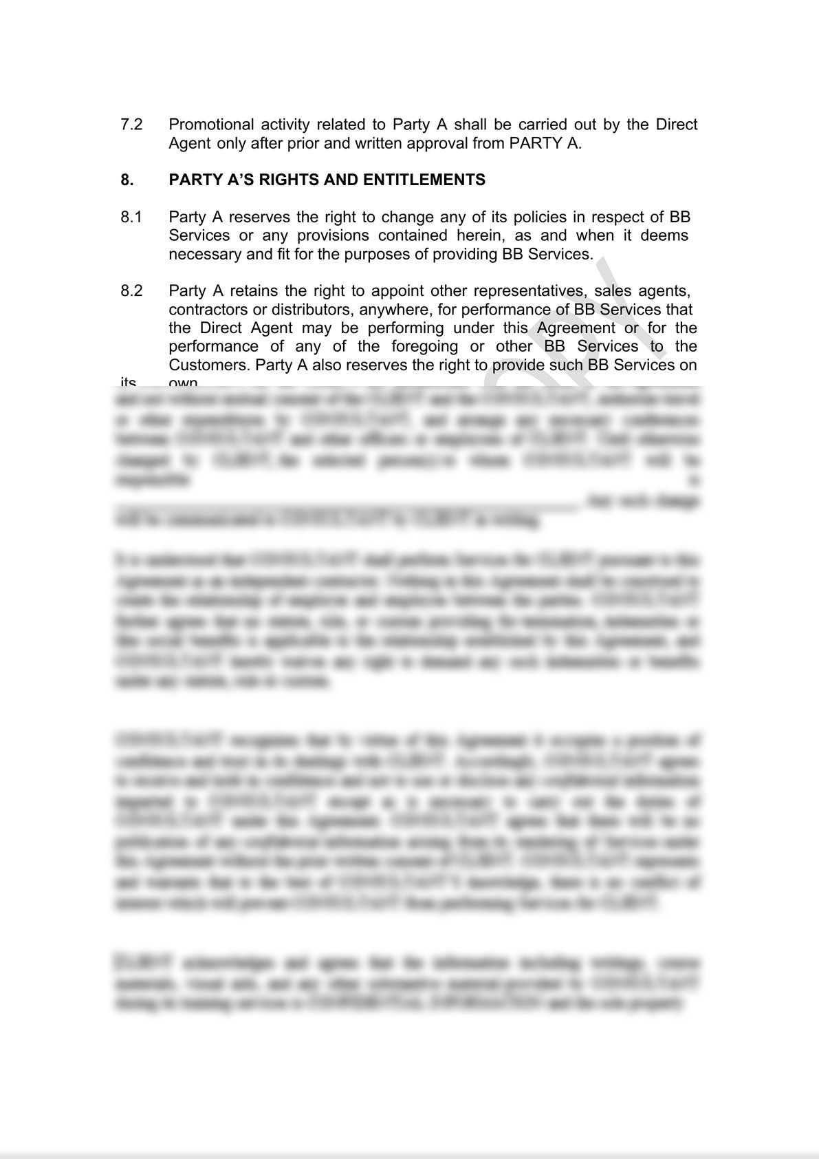 Direct Agency Agreement Draft-5