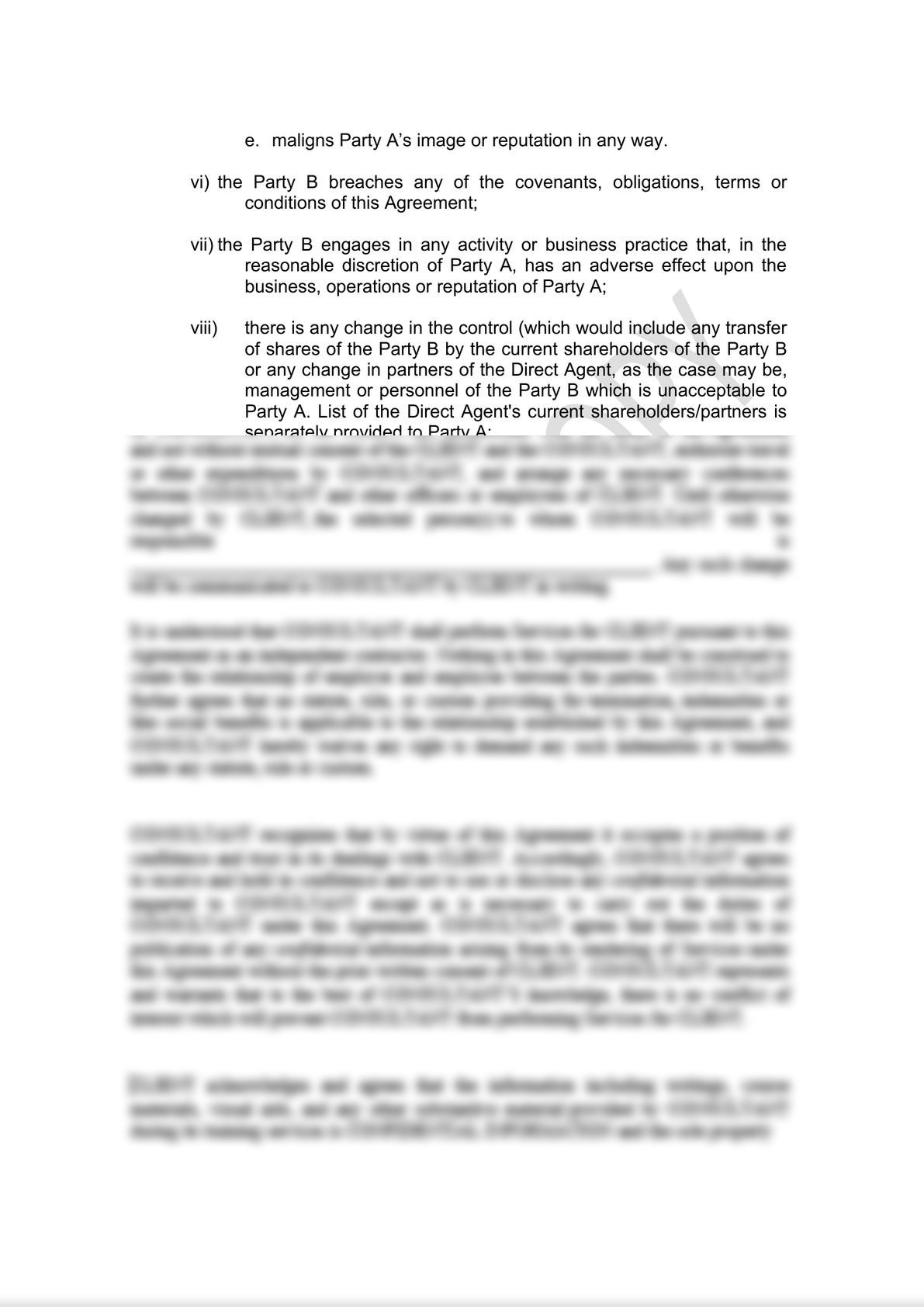 Direct Agency Agreement Draft-9