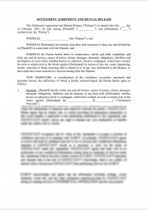 Settlement and Release Agreement