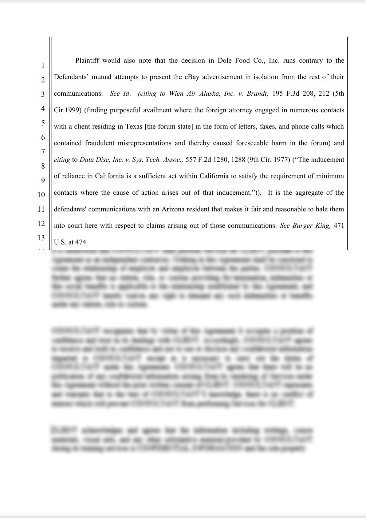 Memorandum of Law re Jurisdiction (Arizona)-1