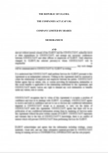 MEMORANDUM AND ARTICLES OF ASSOCIATION OF COMPANY LIMITED BY SHARES