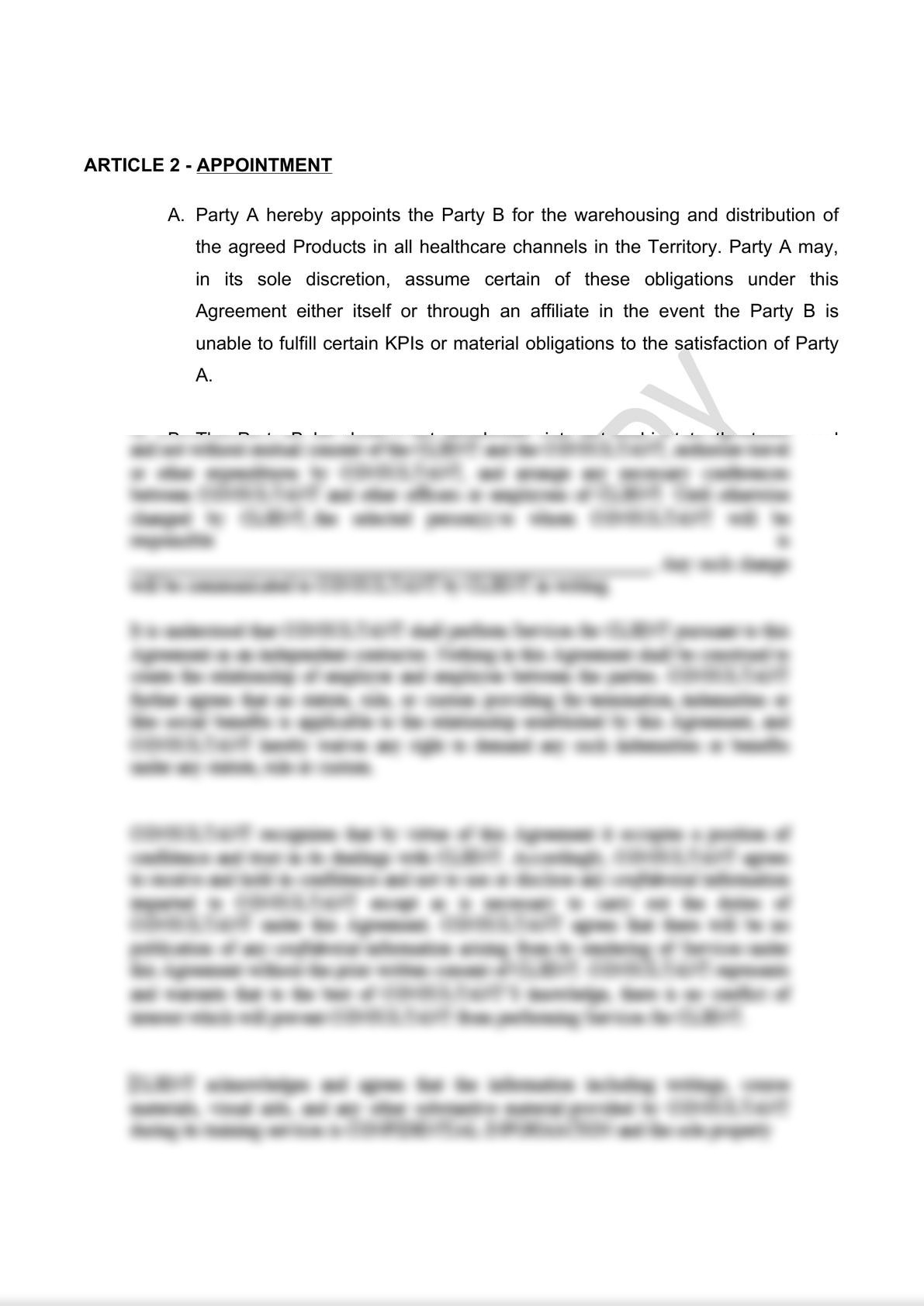 Distribution Agreement Draft (iii)-2