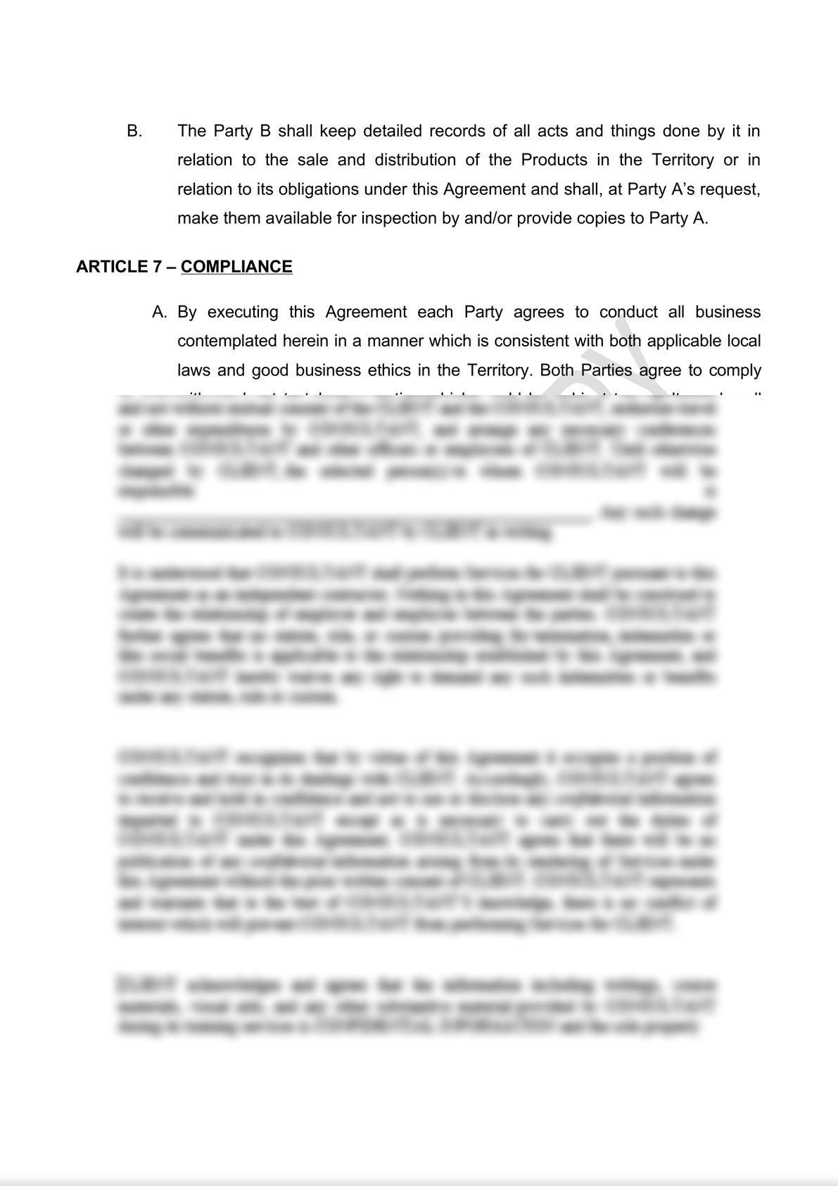Distribution Agreement Draft (iii)-8