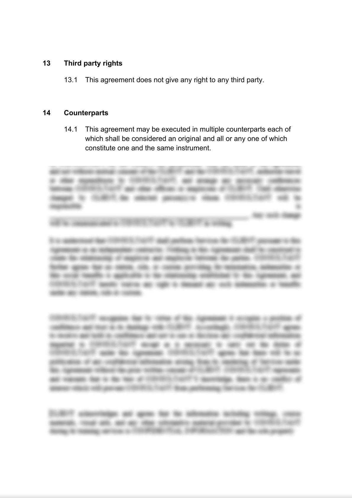 Employment agency agreement: client's version-5