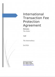 International Transaction Fee Protection Agreement
