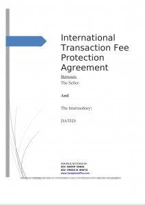 International Transaction Fee Protection Agreement