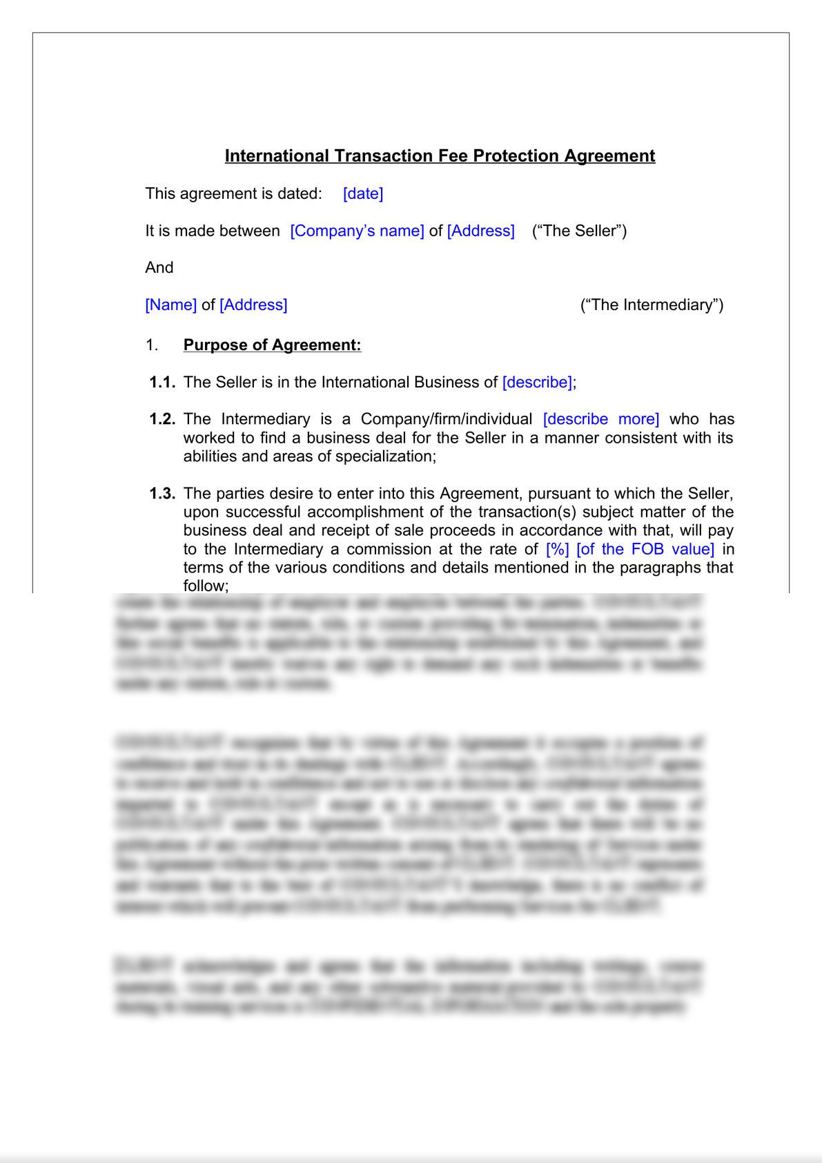 International Transaction Fee Protection Agreement-2