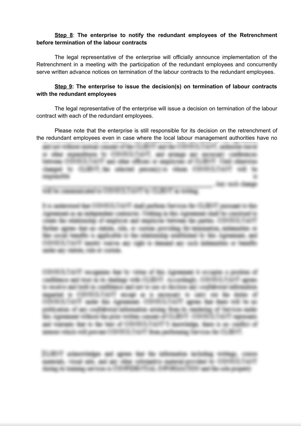 Legal procedural and notable for labour retrenchment of enterprises under labour laws of Vietnam-4