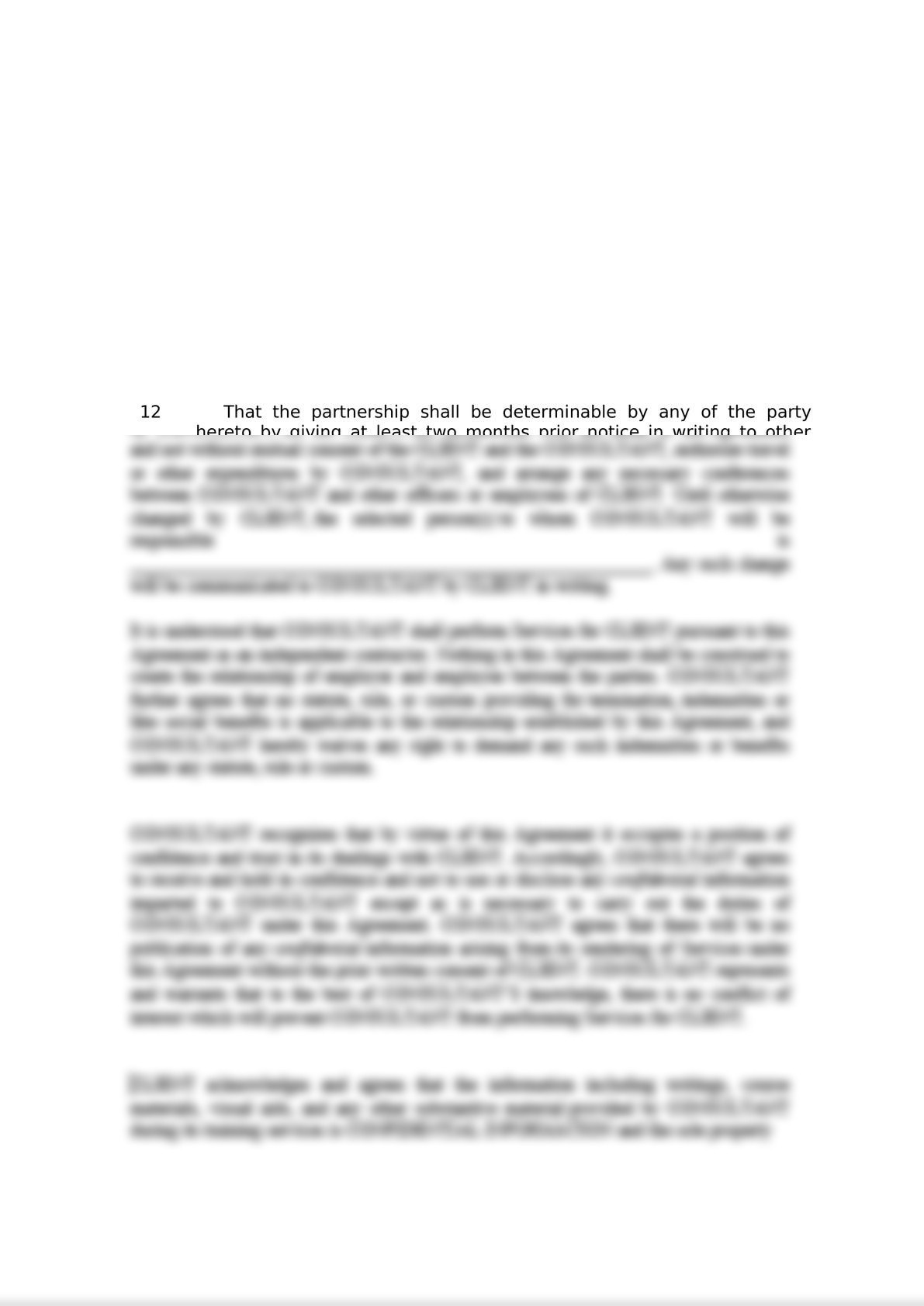 Partnership agreement sample.  For other related legal documents feel free to ask-2