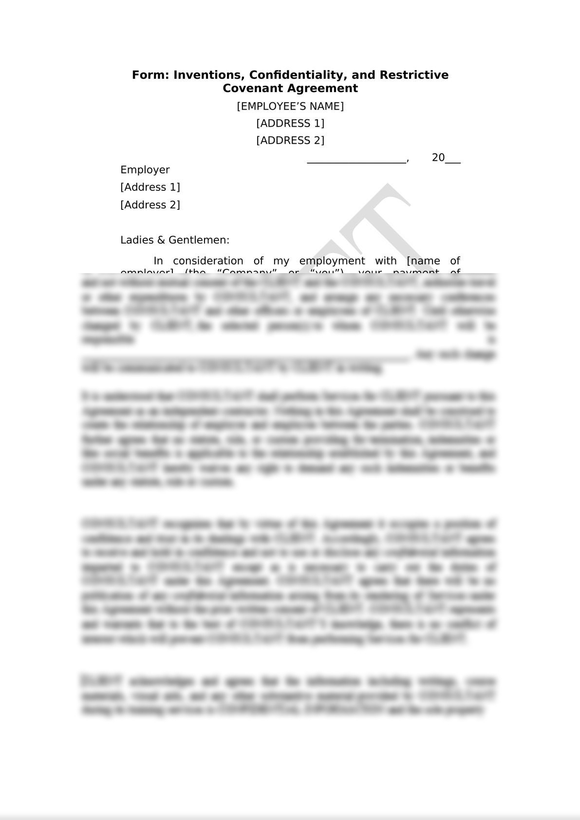 Restrictive Covenants Agreement-0