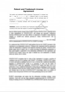 Patent & Trademark License Agreement