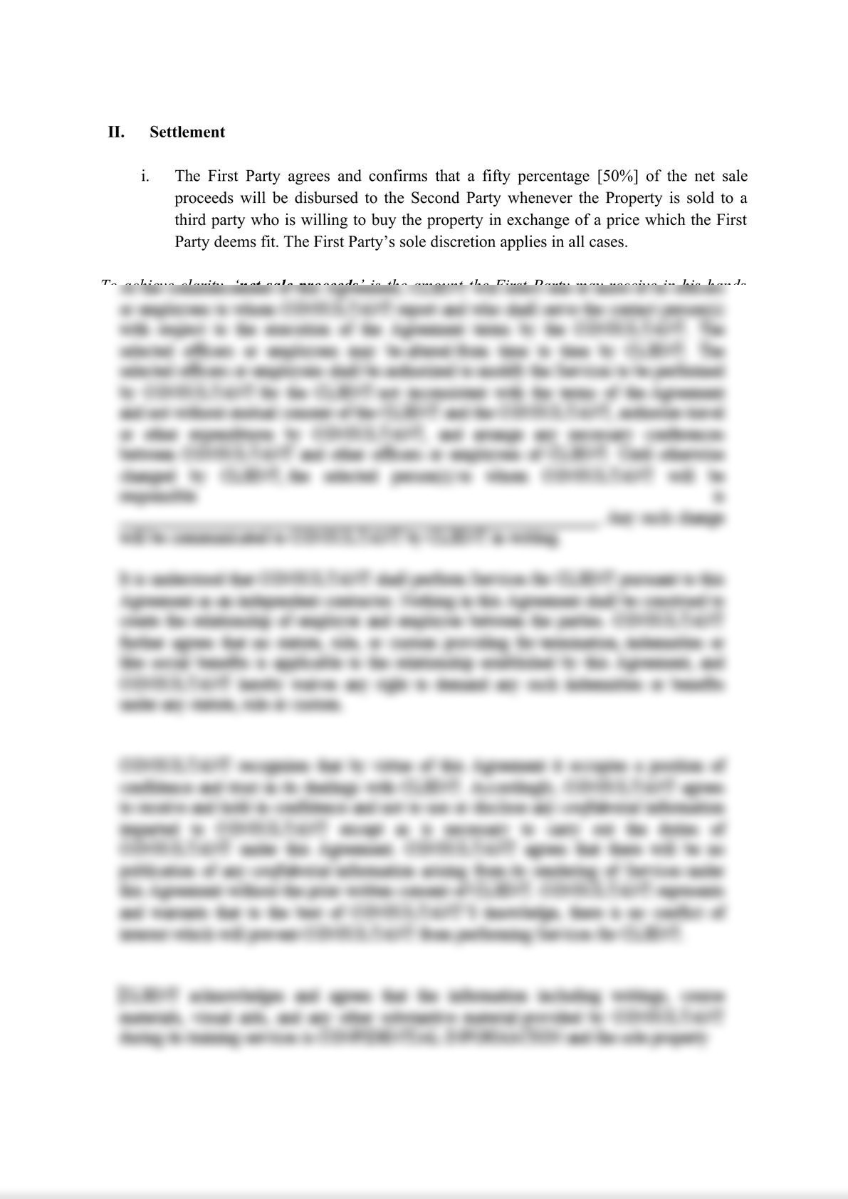 Memorandum of Understanding for Settlement of Property-0