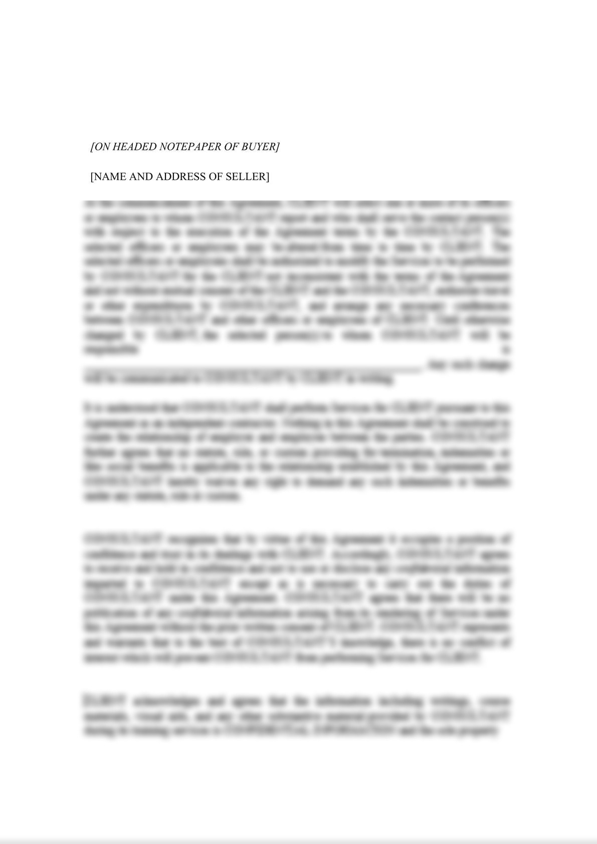Letter of Intent-International Acquisition (M&A)-0