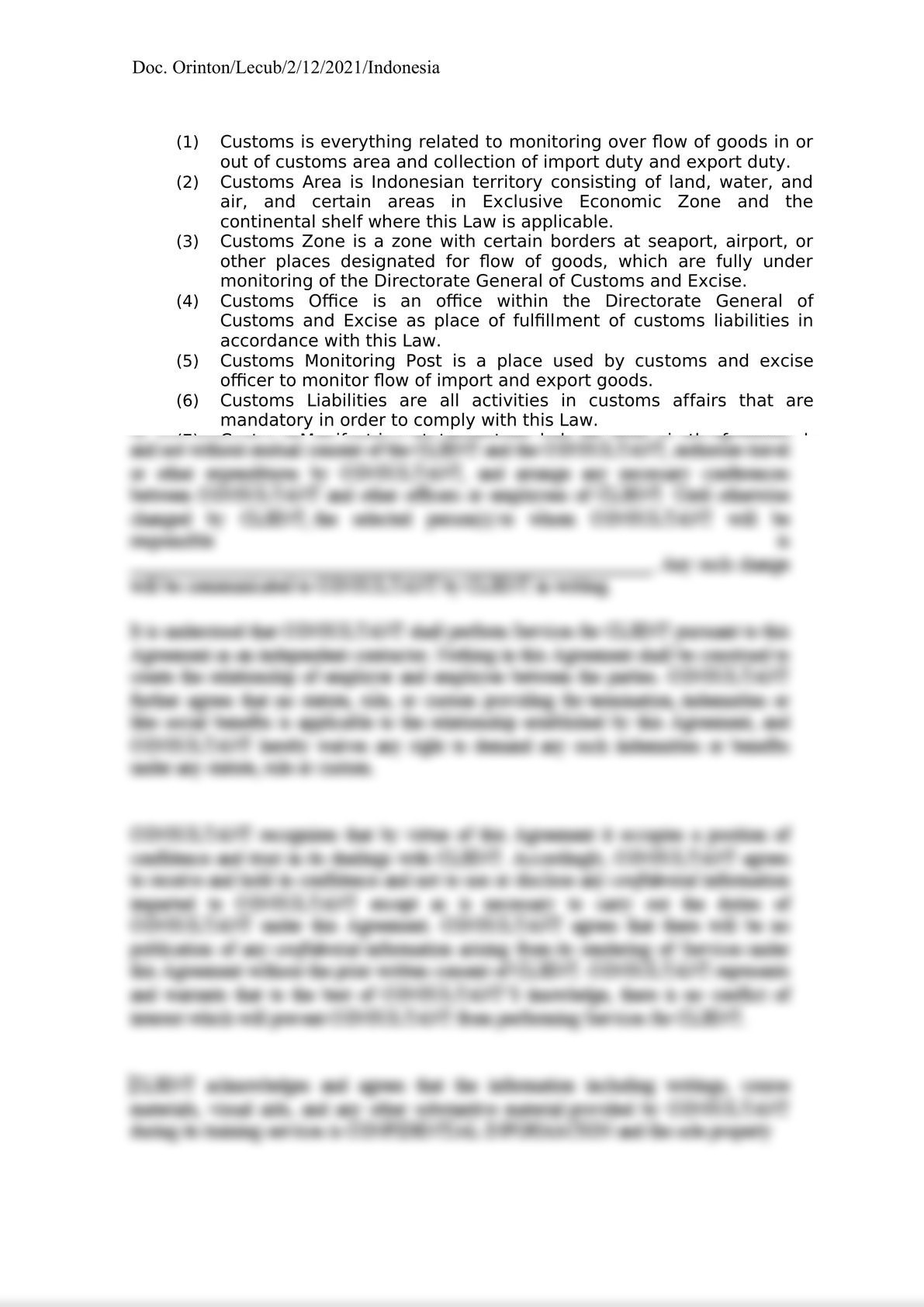 Indonesia Law 17 of 2006 Regarding Amendment to Law 10/1995 on Customs-1