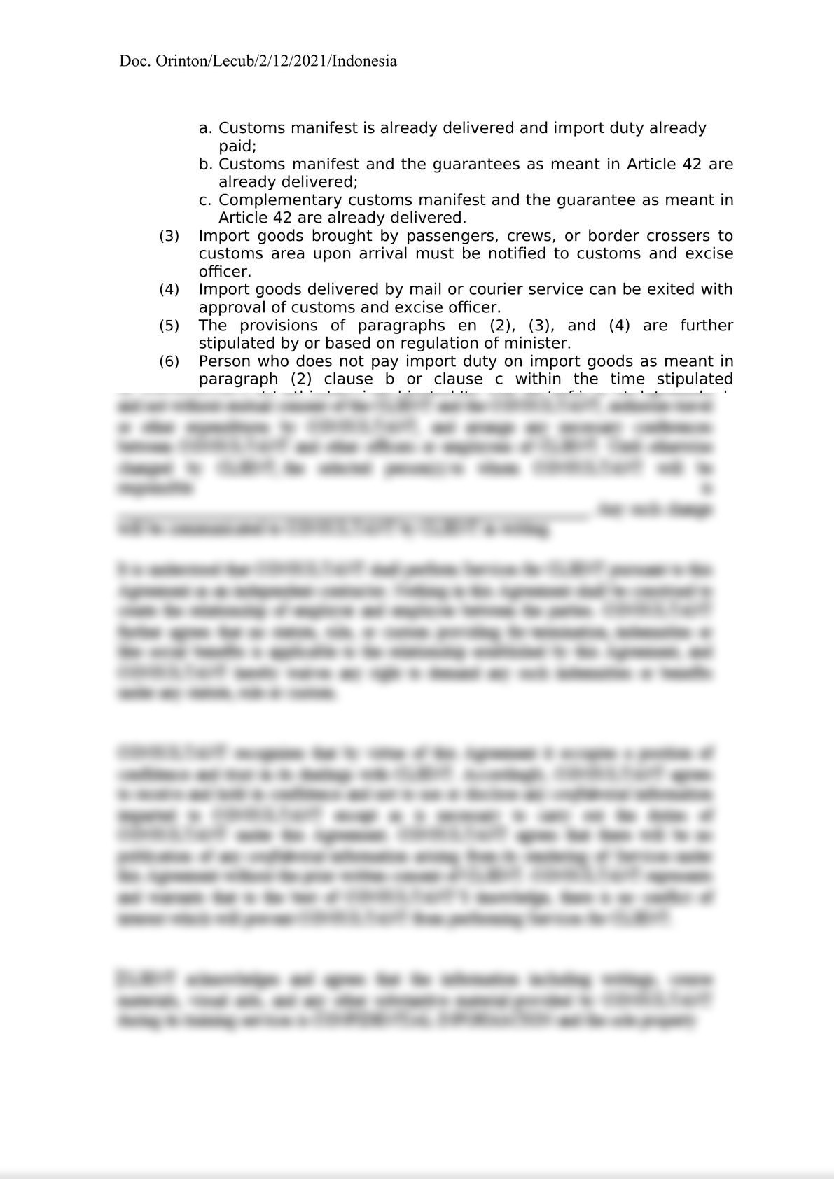 Indonesia Law 17 of 2006 Regarding Amendment to Law 10/1995 on Customs-8