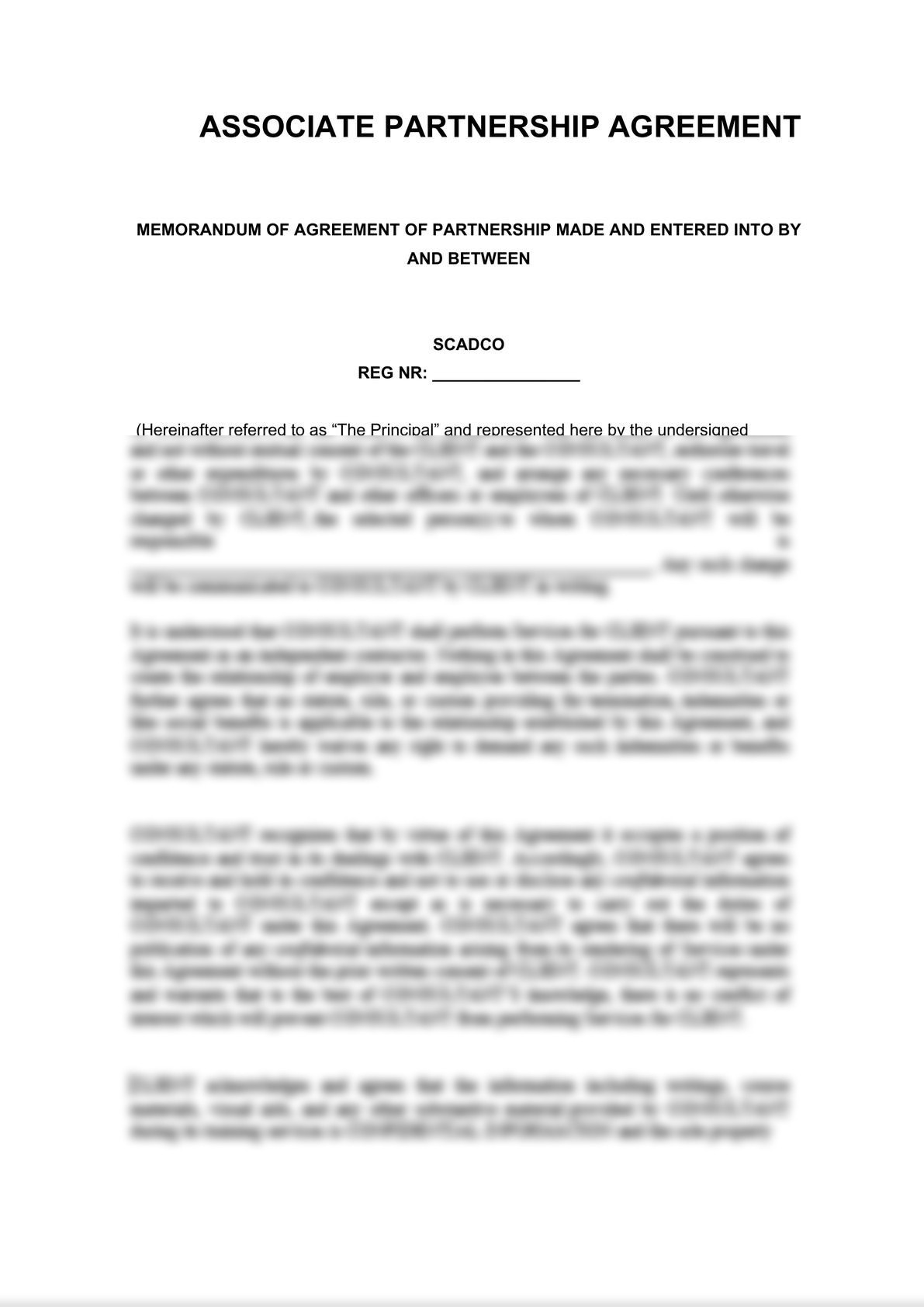 Partnership Agreement - Associate-0