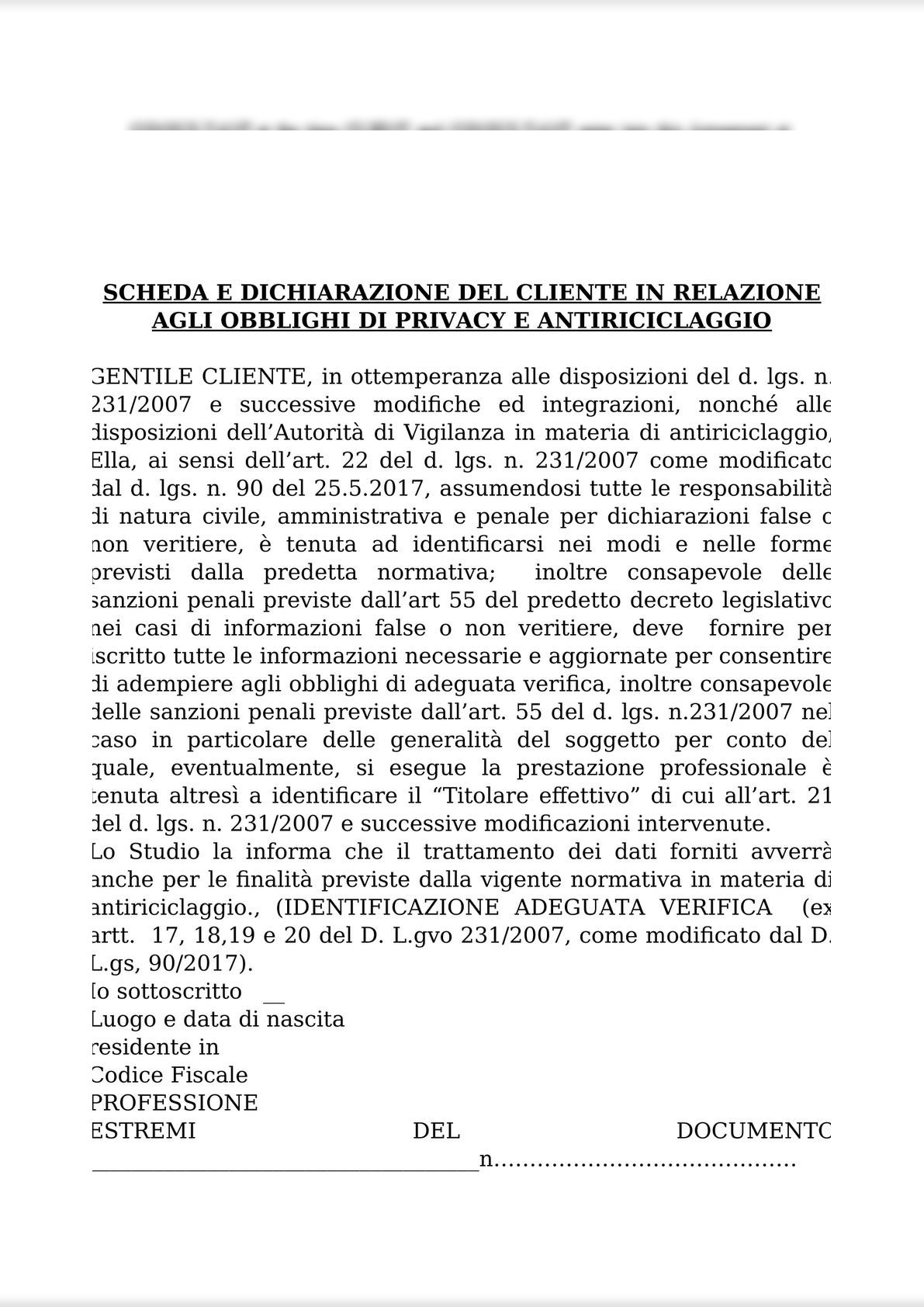 INTELLECTUAL WORK AGREEMENT FOR OUT-OF-COURT ACTIVITIES AND ATTACHMENTS 1 (PRIVACY); 2 (ANTI-MONEY LAUNDERING); AND 3 FEE QUOTE / CONTRATTO D’OPERA INTELLETTUALE STRAGIUDIZIALE-9