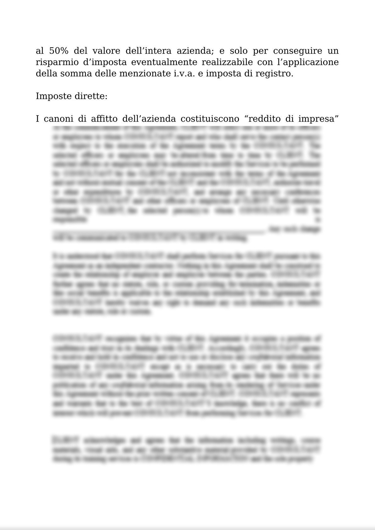 INTELLECTUAL WORK AGREEMENT FOR OUT-OF-COURT ACTIVITIES AND ATTACHMENTS 1 (PRIVACY); 2 (ANTI-MONEY LAUNDERING); AND 3 FEE QUOTE / CONTRATTO D’OPERA INTELLETTUALE STRAGIUDIZIALE-13