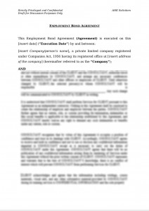 Employment Bond/Employment Bond Agreement