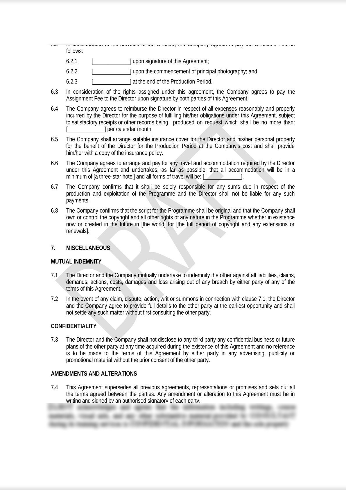 Film Director Agreement (Media Contract)-3