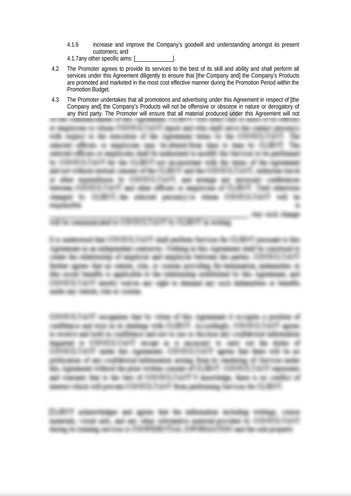 General Advertising & Promotion Agreement (Media Law)-1