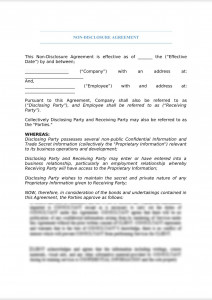 Employment/ Employee NDA (Non-Disclosure Agreement)