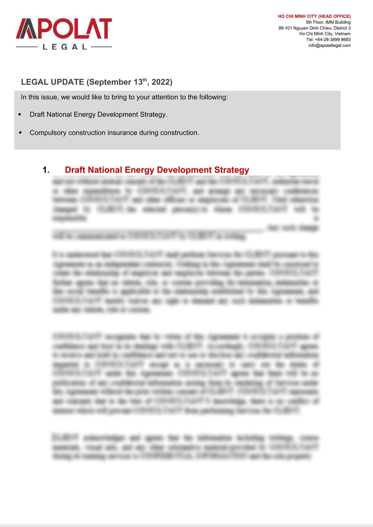 Legal udpate: Draft National Energy Development Strategy-0