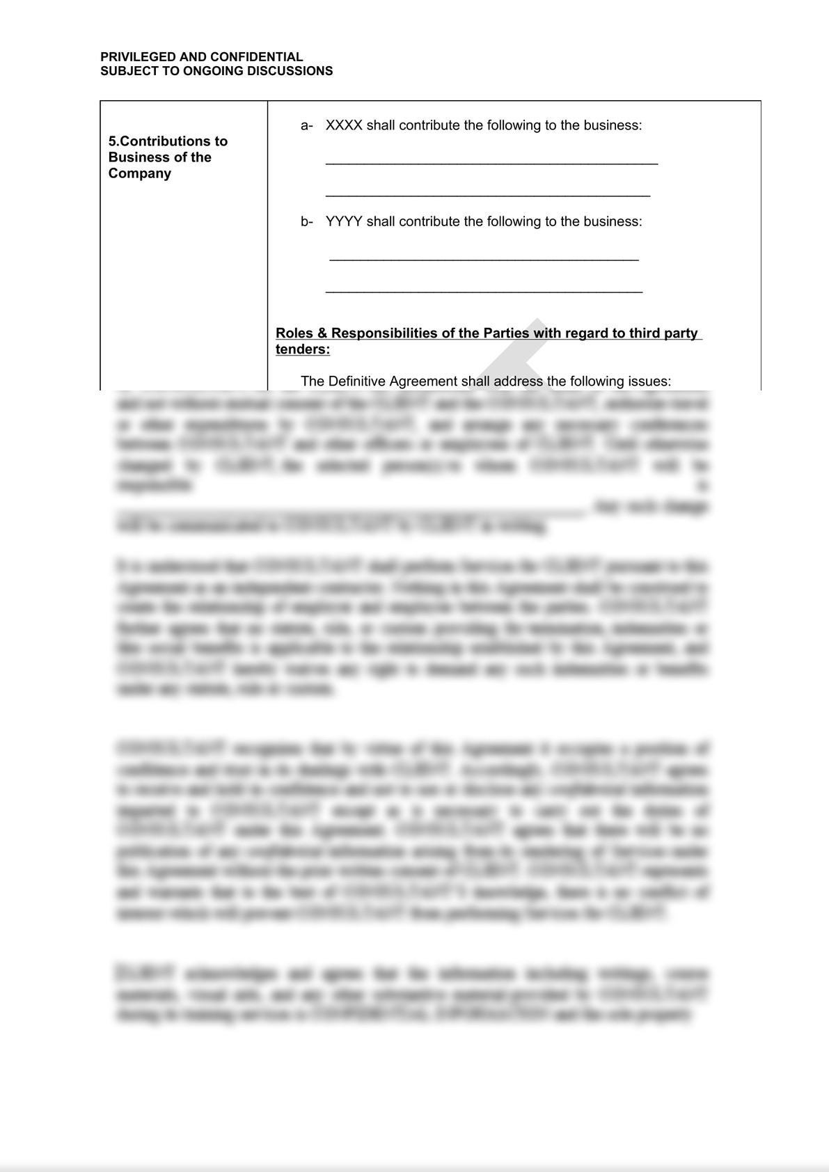 International Joint Venture Agreement Term Sheet-1