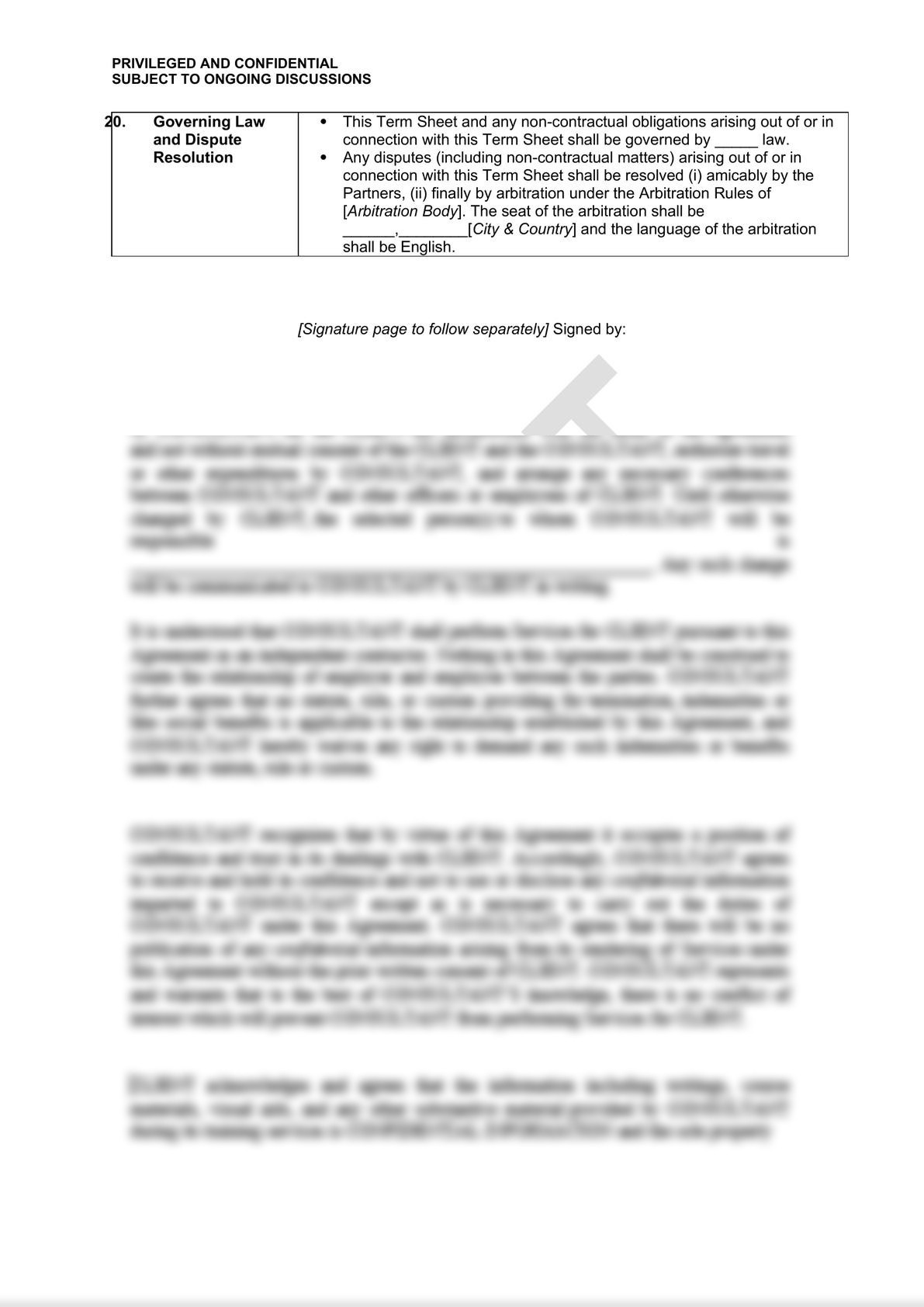 International Joint Venture Agreement Term Sheet-7
