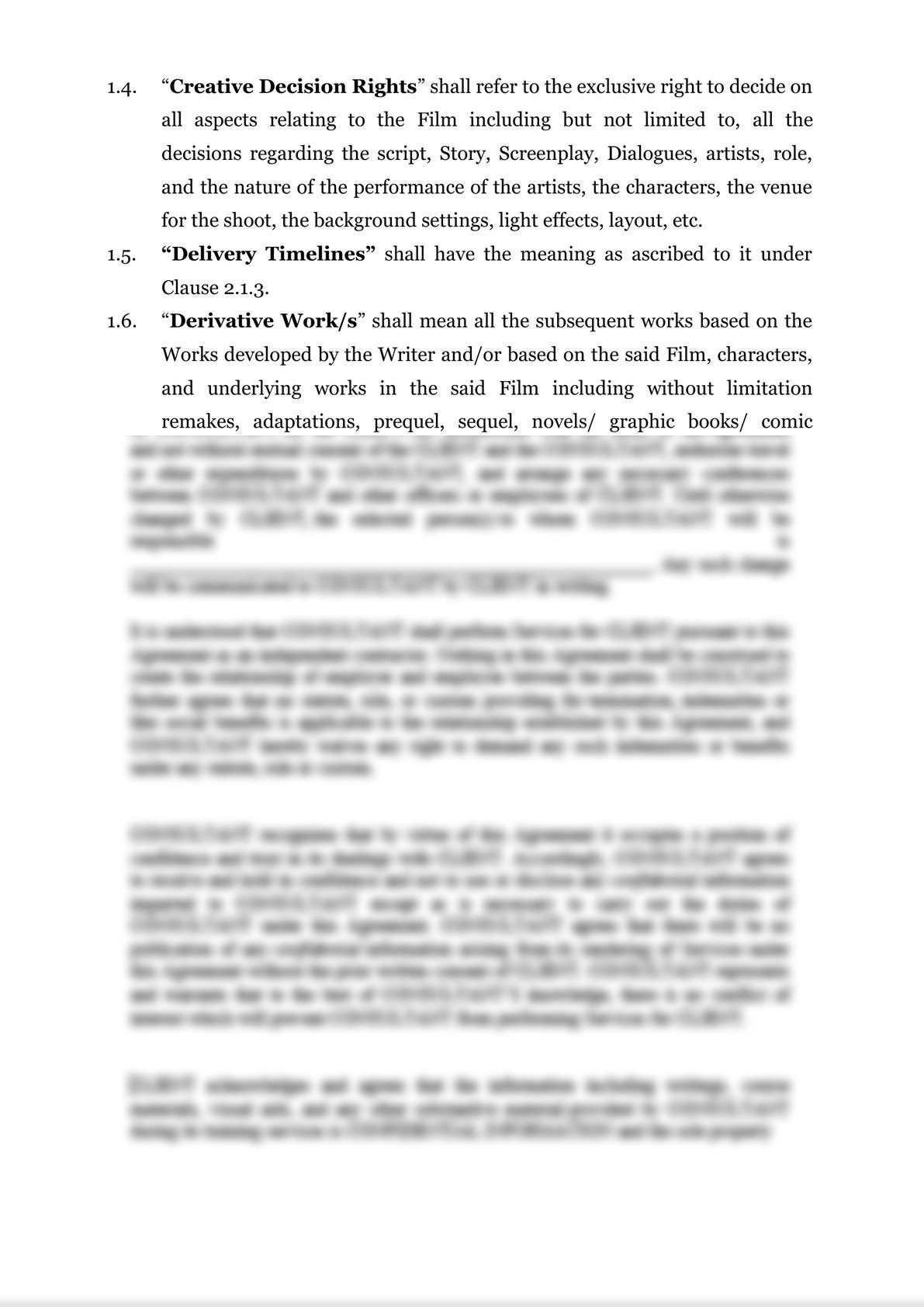 Writer's Agreement -2