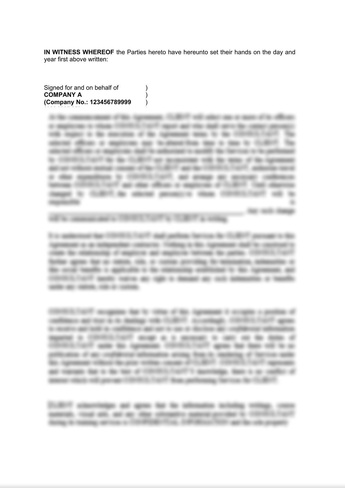 Service Agreement - Consultant -8