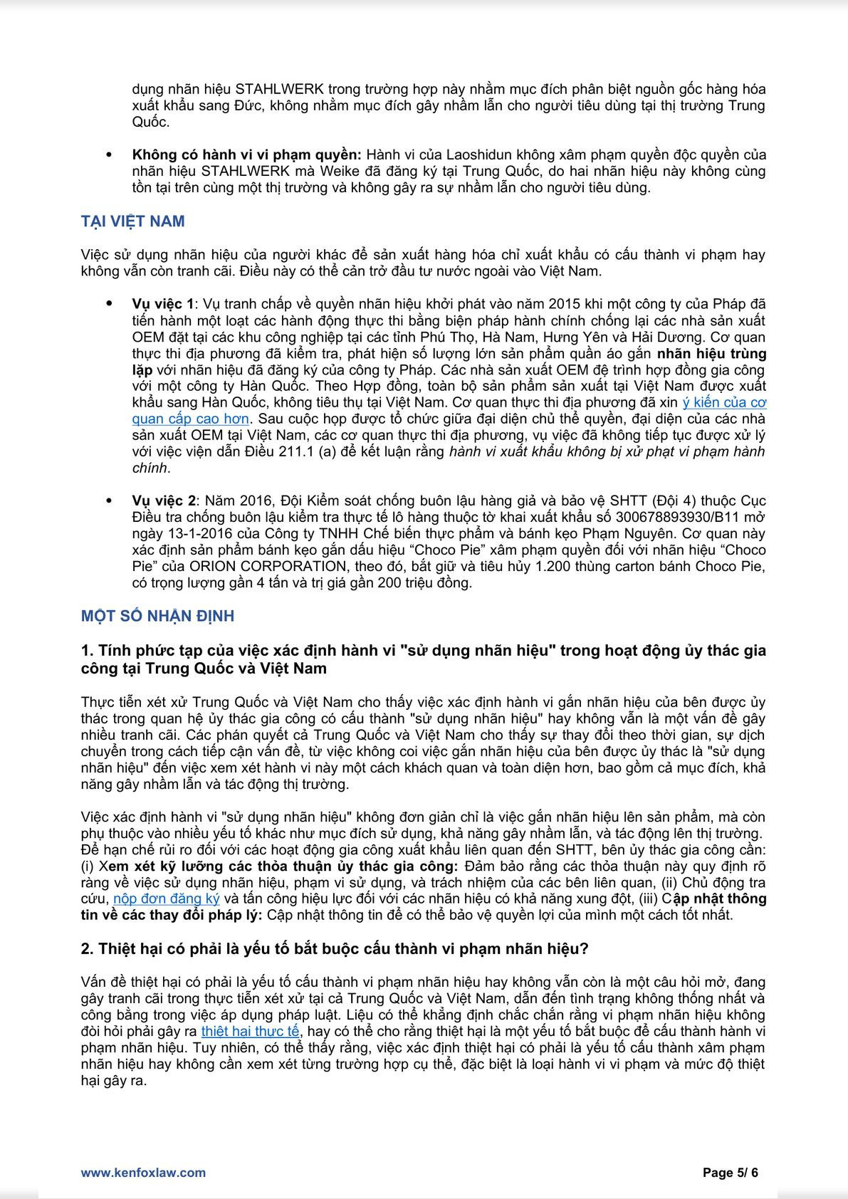 Sản Xuất Chỉ Để Xuất Khẩu: Có Cấu Thành Xâm Phạm Nhãn Hiệu? Phán Quyết Từ Trung Quốc Và Thực Tiễn Tại Việt Nam-4