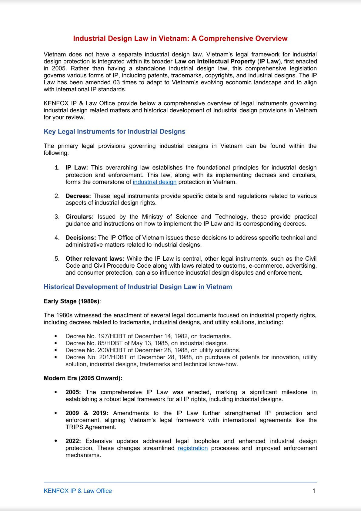 Industrial Design Law in Vietnam: A Comprehensive Overview-0