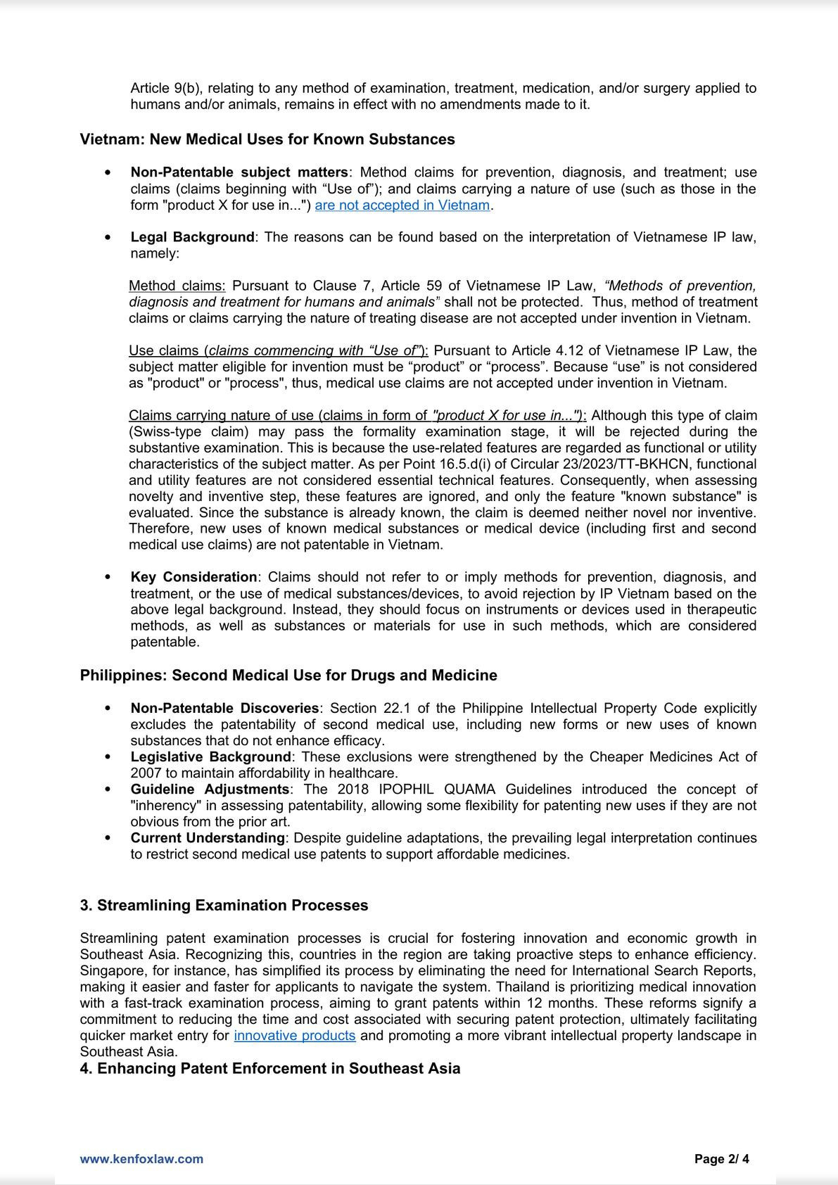 New Developments in Patent Examination and Enforcement in the Field of Medical Devices in Southeast Asia-1