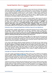 Copyright Registration: Why is it a comprehensive legal tool for brand protection in Vietnam?
