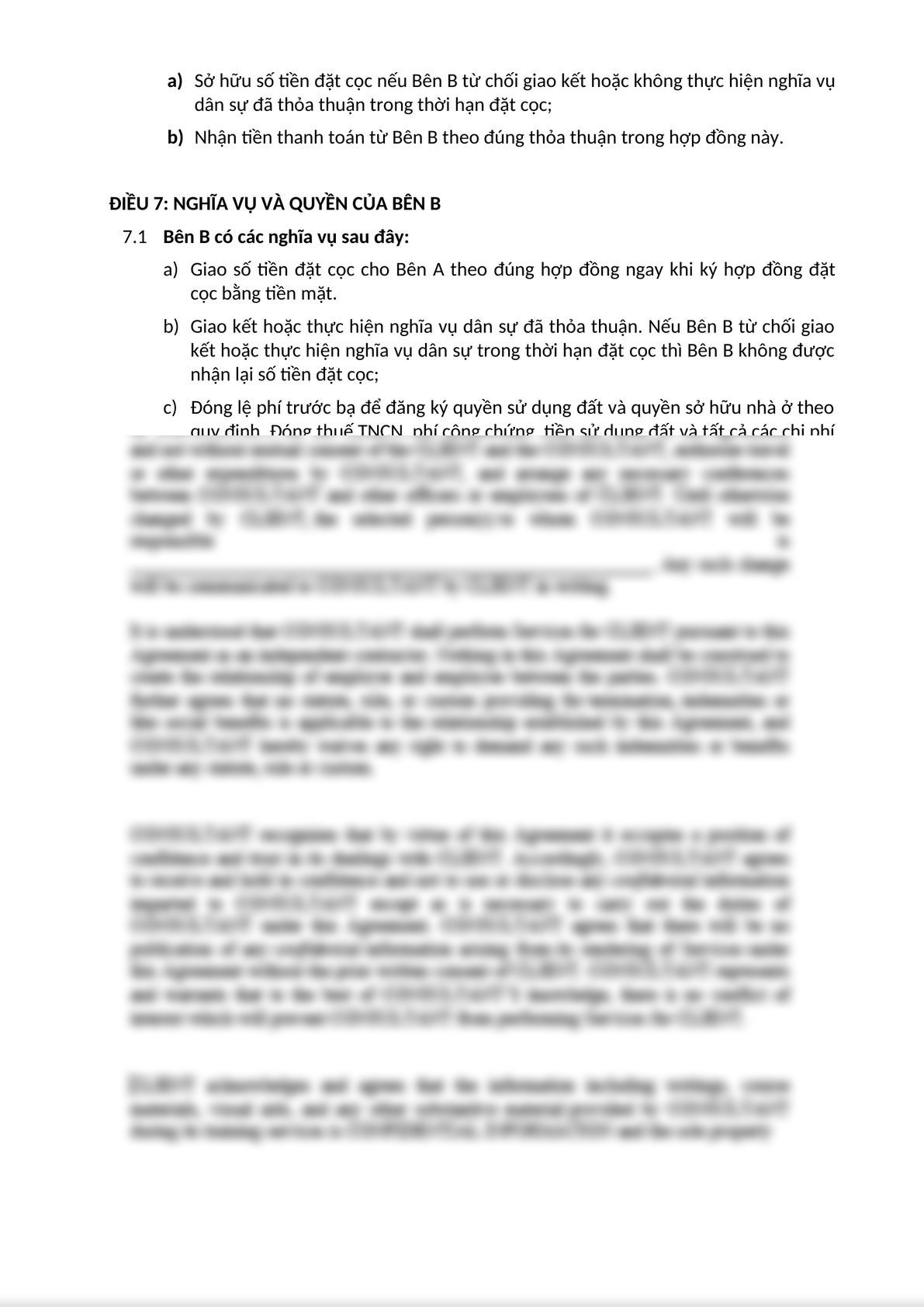 DEPOSIT CONTRACT AND AGREEMENT ON TRANSFER LAND USED RIGHT - Vietnamese - English-3