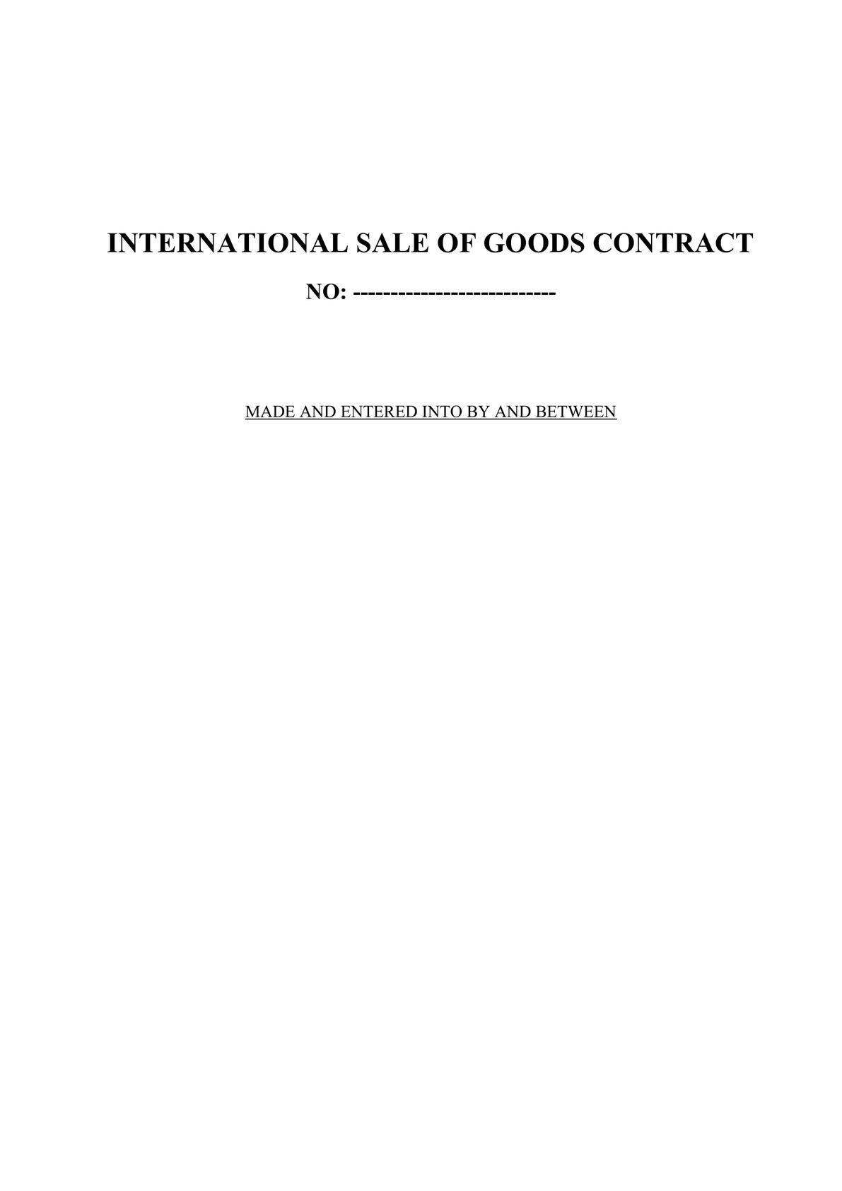 International Sale of Goods Contract-0