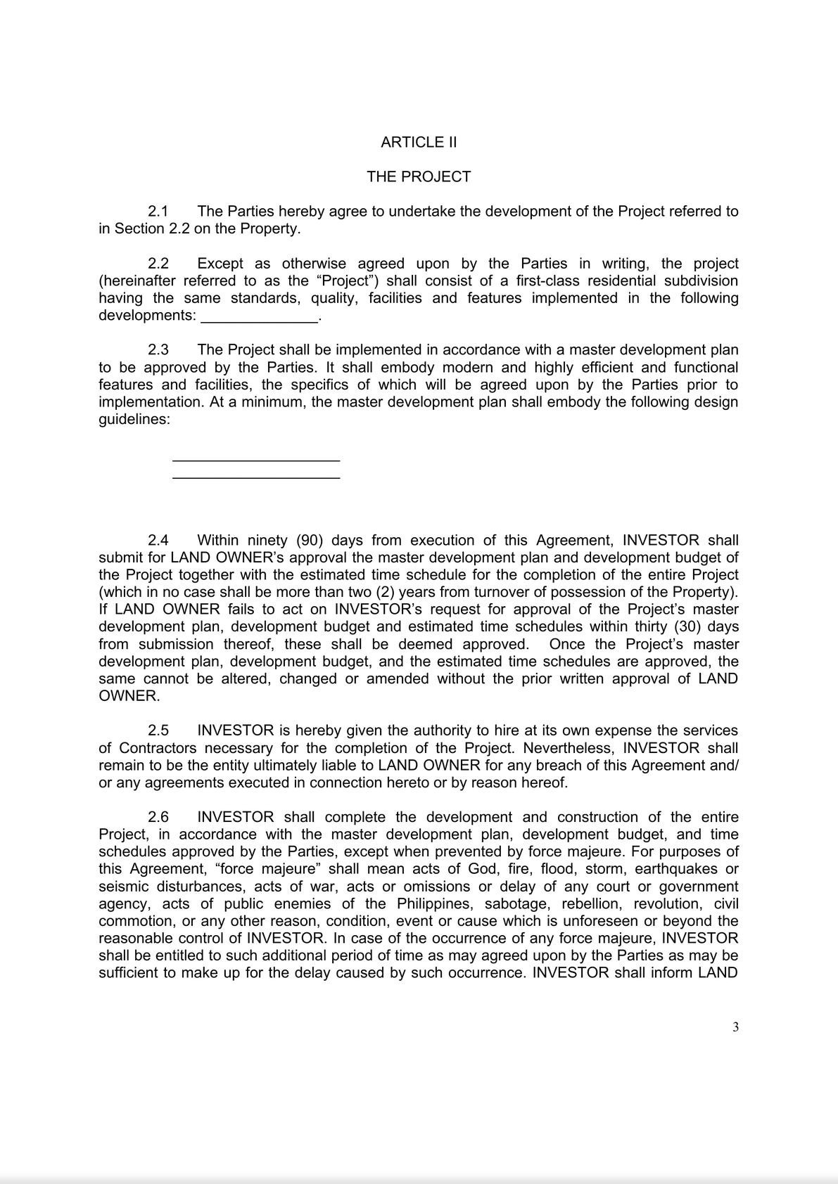 Memorandum of Agreement - Property Development-1