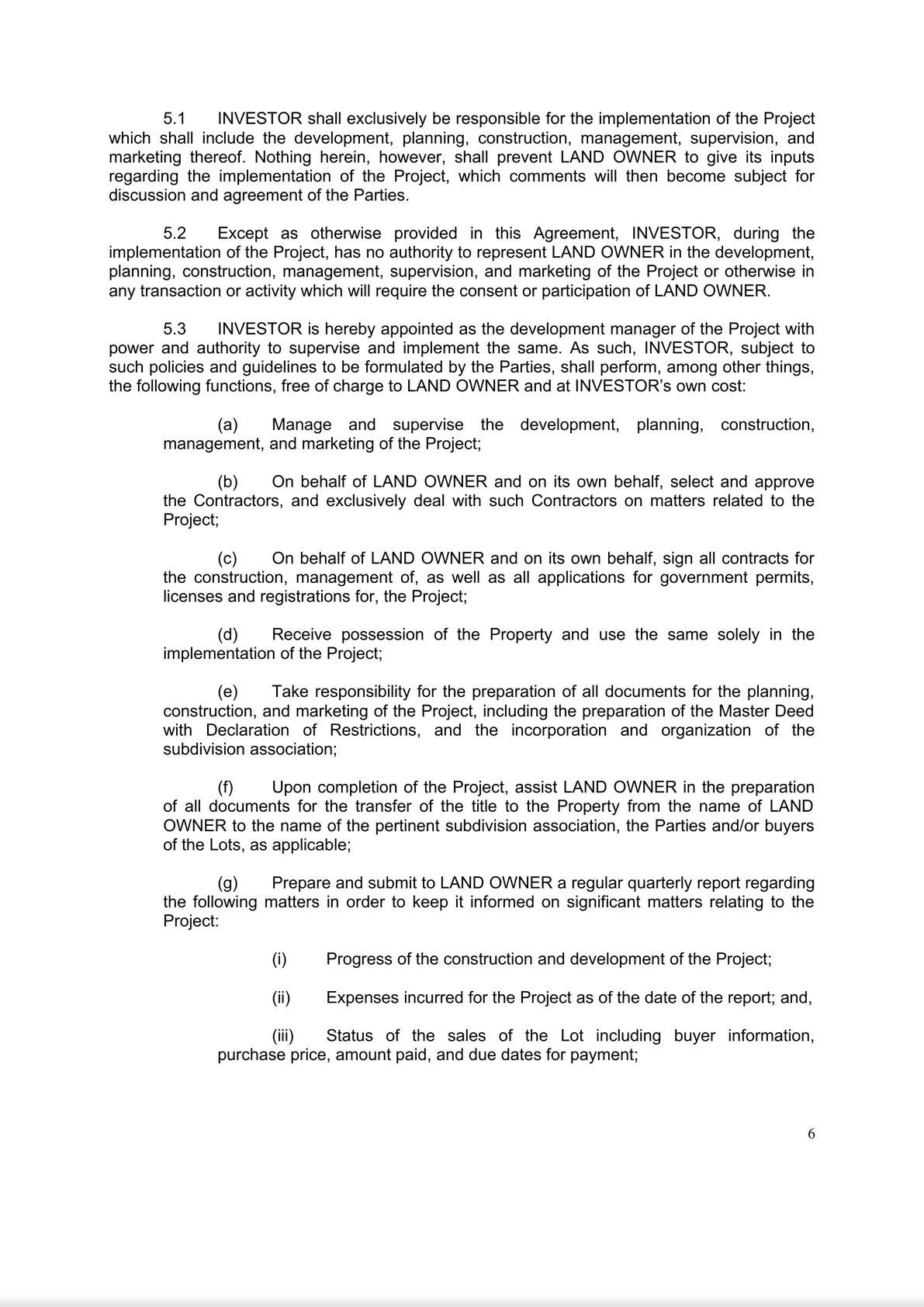 Memorandum of Agreement - Property Development-2