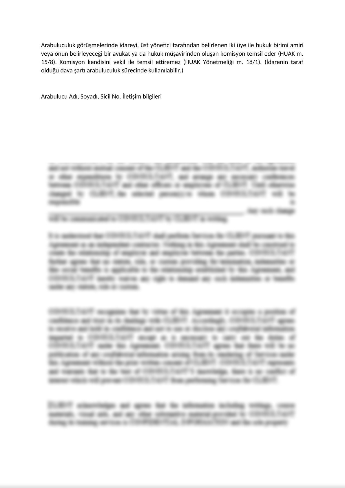 Invitatition Letter to Parties of Mandatory Mediation on Commercial Disputes - Turkish -2